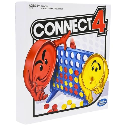 Image of Connect 4 Hasbro Gaming Classic Grid, 4 in a Row Game, Strategy Board Gamesfor Kids, 2 Playersfor Family and Kids, Easter Gifts forBoys and Girls, Ages 6+, ONE Size (Pack of 2)
