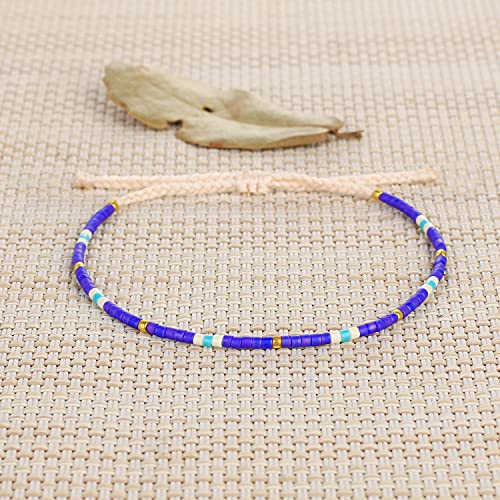 Image of KELITCH Boho Women Crystal Shell Beaded Friendship Bracelets Handmade Strand Bracelet Bangles Jewelry