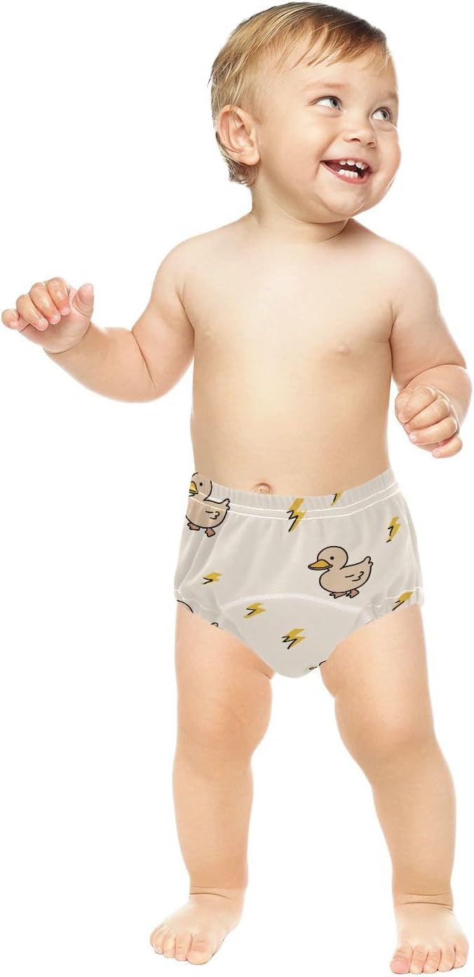 Baby Potty Training Underpants Leakproof Cute Animal Mallard Lightening Beige Nighttime Potty Training Pants Pants