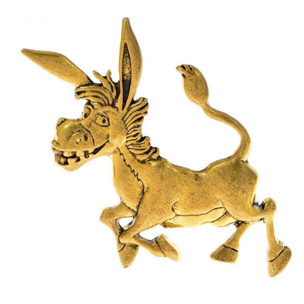 Froiny Women's 1Pc Donkey Brooches For And Men Fashion Unisex Animal Brooch Pins Funny Cute Cartton Kid Gift