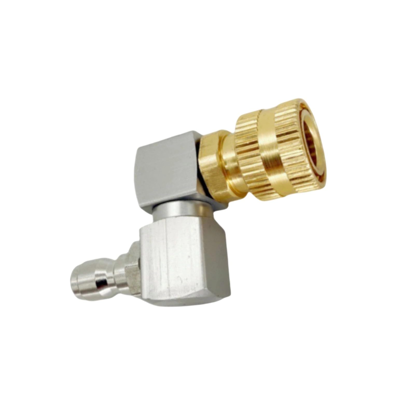 360 Degree Rotating High Pressure Quick Connection Nozzle for Water Hose with 1/4 Inch Fast Release Fitting Metal Construction Leakproof Water Pipe Joint