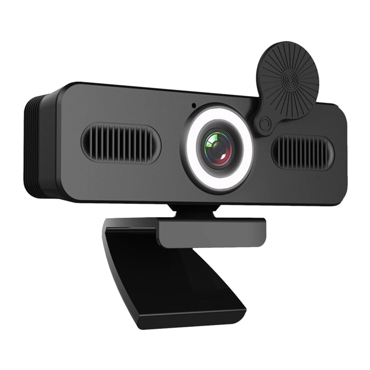 GIZNXBA Webcam para PC con Micrófono con Cancelación De Ruido, Webcam para Videoconferencias, Clases Online Y Retransmisiones En Directo, Ideal para Teletrabajadores, Estudiantes Y Gamers(4k)