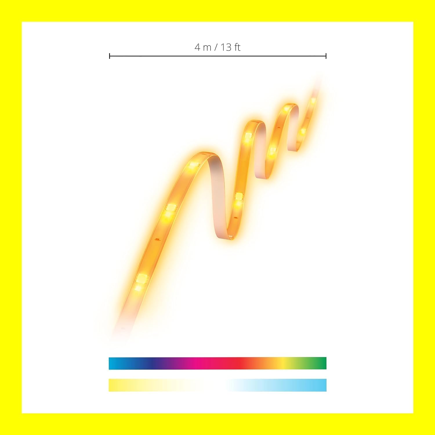 WiZ RGB WiFi Color Changing LED Strip Lights Connects to Your Existing 2.4GHz WiFi, Connected App Control, Works with Google Home, Alexa and Siri Shortcuts