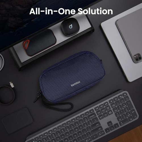 Image of tomtoc Electronics Organizer Travel Case Performance, Water Resistant Bag Cable Tech Pouch Accessories, Carry Storage for Cord, Phone, Cables, Airpods, USB Flash Drive, Daily Items