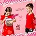 Amyhill 12 Pcs Valentine's Day Heart Shaped Cups with Lids and Straws 12 oz Plastic Heart Cups for Kids Party Favors, School Classroom Exchange Prizes Gift