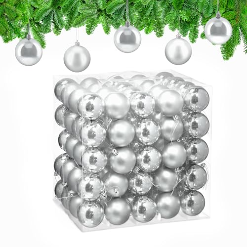 Relaxdays Weihnachtskugeln 100er Set, Weihnachtsdeko, matt &...