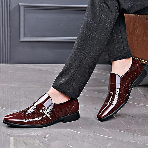 ADMLZQQ Men's Oxford Derby Leather Shoes Formal Business Dress Sneakers Casual Walking Driving Slip-On Penny2