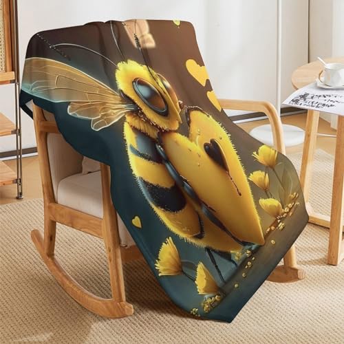 Manta de franela de abeja de 100 x 130 cm para sofa y cama 5