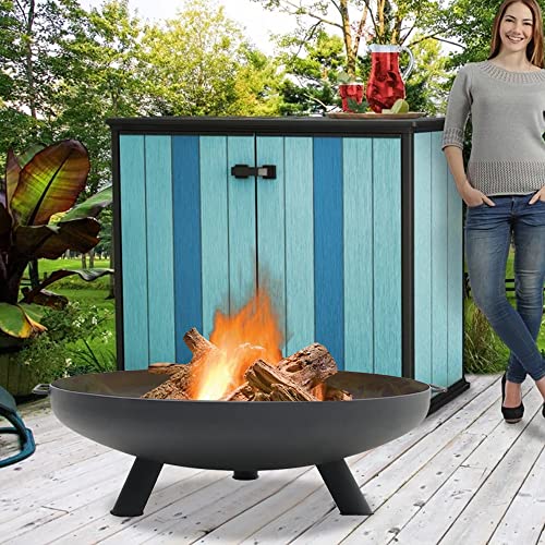 Warmiehomy Fire Pits for Garden Large, Outdoor Fire Pit with Stand,Extra Large Cast Iron Fire
