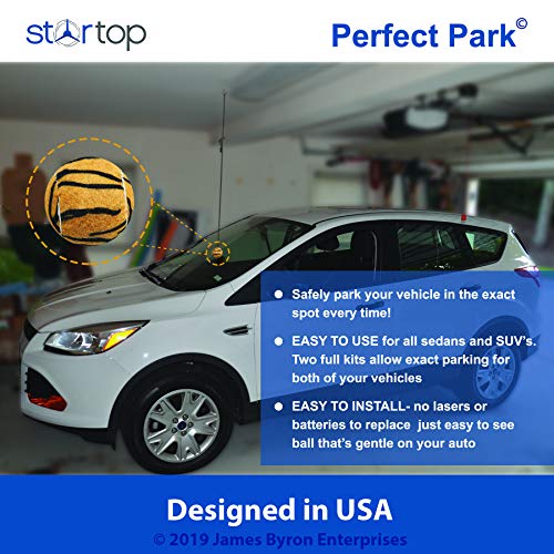 Double Garage Parking Assist Aids for Cars - Tennis Ball Garage Parking Aid, Easy to Install Fun Tiger Print Stop Assistant Sensor (2 Sets)