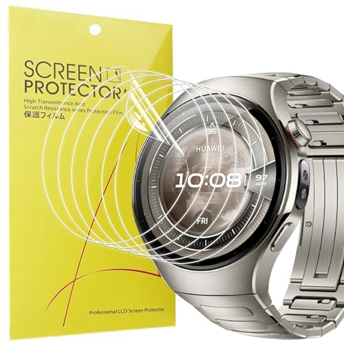 Lamshaw Compatible for Huawei Watch 5 46mm Screen Protector, [6 Pack] Full Coverage TPU Clear Film Compatible for Huawei Watch 5 46mm (6 Pack)