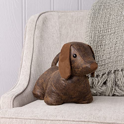 Paoletti Dexter Faux Leder Hunde Neuheit Türstop, 28 x 38 x 18cm, Braun
