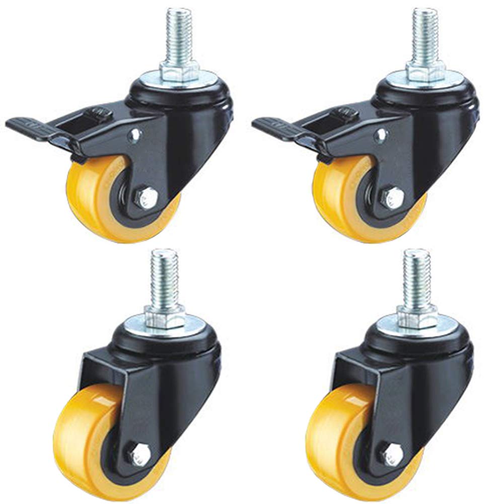 Zguouzantye One Color 4 M12 Heavy Duty Caster Wheels 2In 50Mm For Furniture