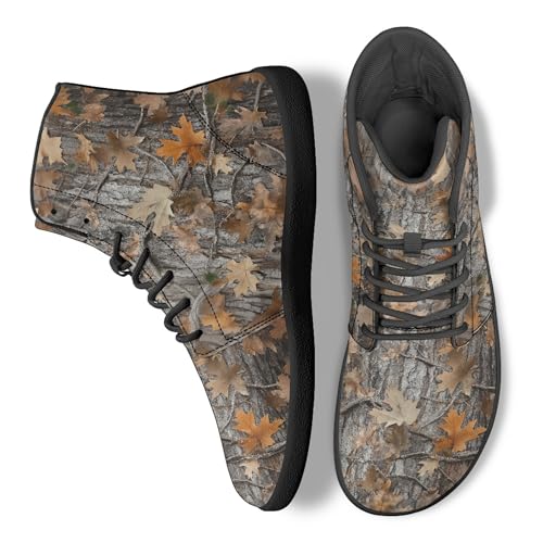 Image of Fashion Print Womens Mens High Top Barefoot Sneakers Flat Shoes