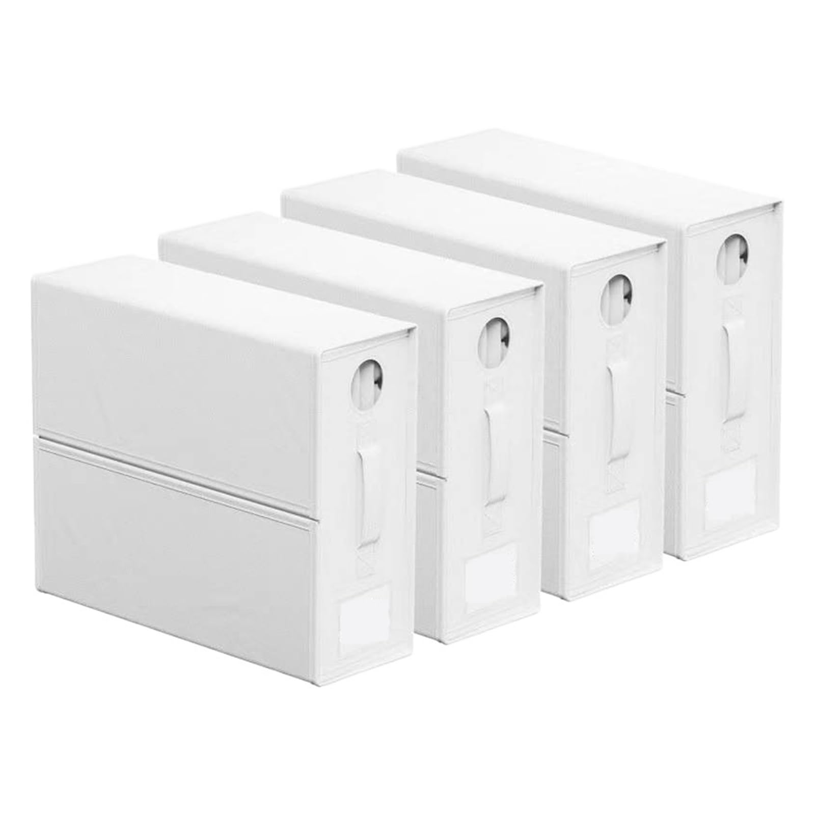 EnxJire Bed Sheet Organiser Foldable Bed Sheet Set Organizer and Storage Linen Closet Box Large Capacity Clothing(White 4PCS)