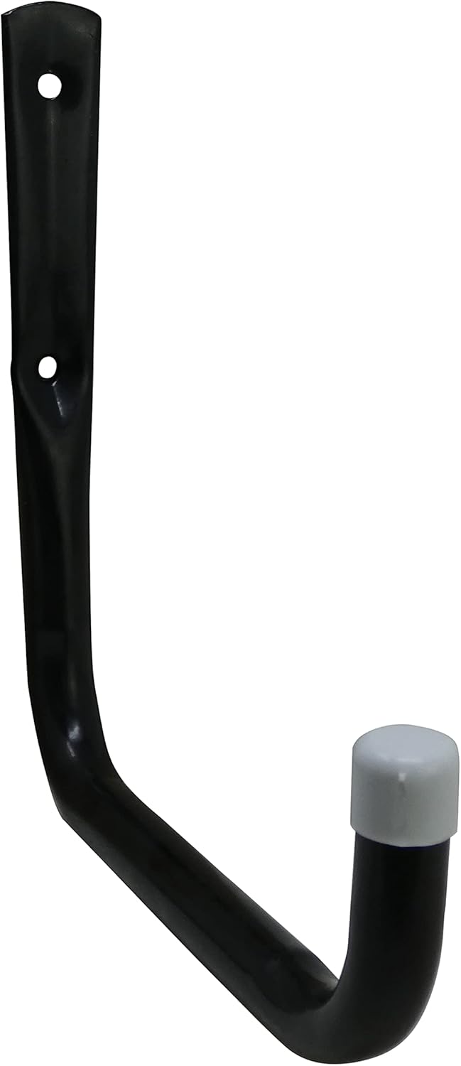 Shepherd Hardware 8090E Heavy Duty Steel Garage Storage/Large Utility Hooks, 4 Pack,Black