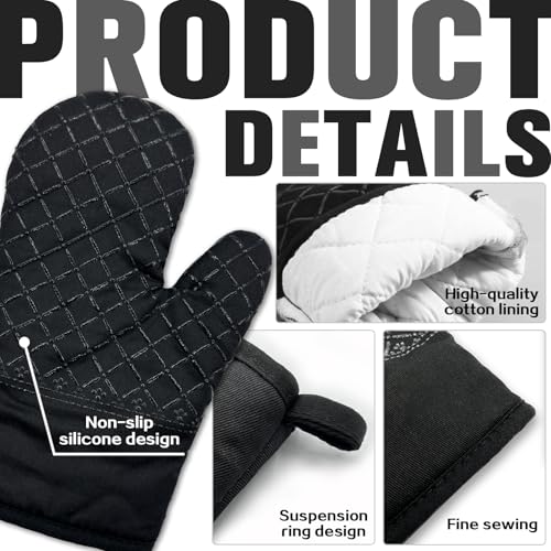 Gants de cuisine pour chat antidérapants contre les brûlures