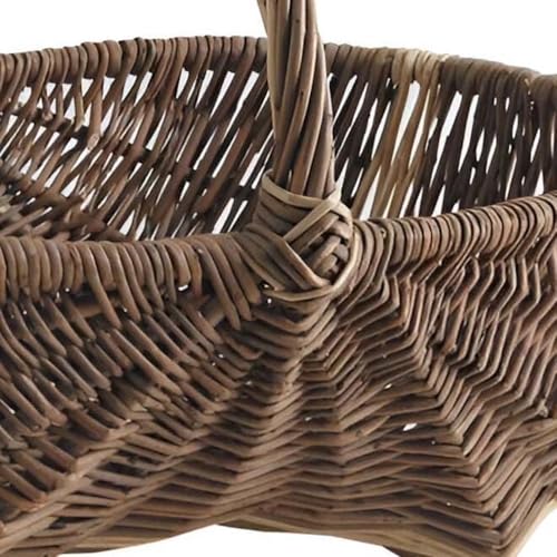Panier bourguignon osier bicolore de rangement rustique elegant - 4