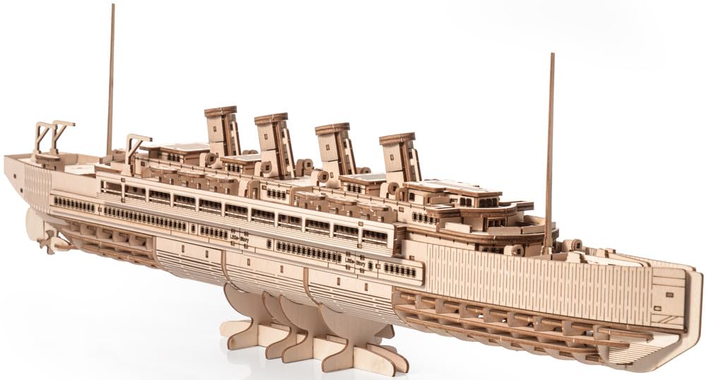 Little Story Titanic Puzzle in legno 3D con nave dei passeggeri, kit di costruzione di modellini transatlantici in legno, set creativo da costruire fai da te, regalo per adolescenti e adulti dai 14
