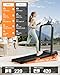 4-in-1 Folding Treadmill with 15% Incline and Handle, 8KM/H Under Desk Walking Pad, 2.5HP Quiet Treadmill for Home Foldable, Portable Running Machine with 300LBS Capacity, Remote Control & LED Display