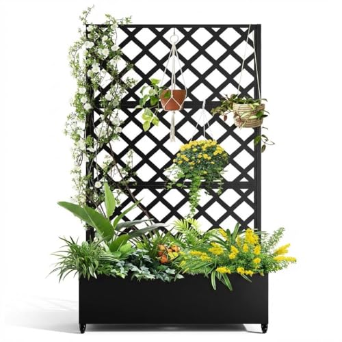 GOCAPTAIN Decorative Metal Screen Plant Container with Sturdy Construction for