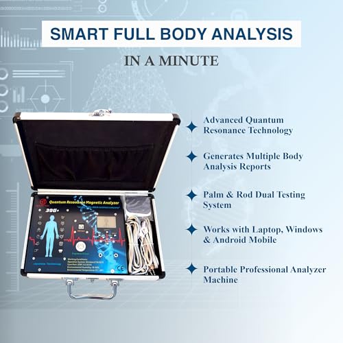 Image of 2026 Advanced 39G+ Quantum Resonance Magnetic Analyzer with 8-Mode TENS Therapy | 3-in-1 Full Body Scanner & Pain Relief Machine | Includes Slippers, Pads & Ear Clips | 54 Health Reports | Windows Laptop Compatible | Professional Health Analyzer with Rod