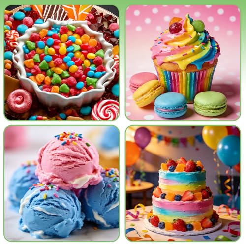 Image of Natural Food Coloring - 5 Colors FD&C & Artificial Dye Free Food Coloring, Liquid Plant Based Food Dye for Baking, Cake Decorating, Frosting, Easter Eggs, Fondant