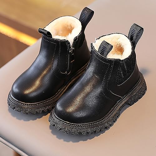 Kid's Girl Winter Snow Booties Faux Leather Ankle Boots Waterproof Outdoor Short Boots Keep Warm Fashion Shoes4