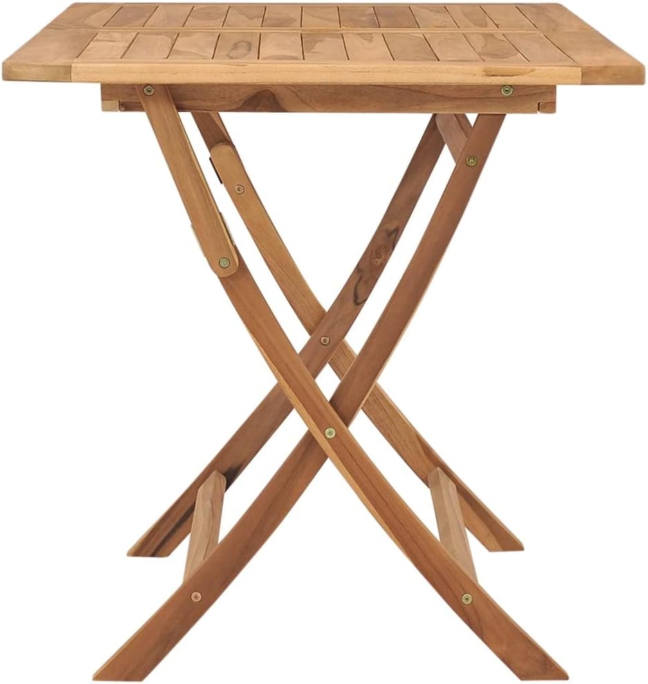 Folding Patio Table,Outdoor Dining Table,Outside Tables for Yard,Easy Storage,Suitable for Outdoor use,for Patio, Garden and Deck, 47.2"x27.6"x29.5" Solid Teak Wood