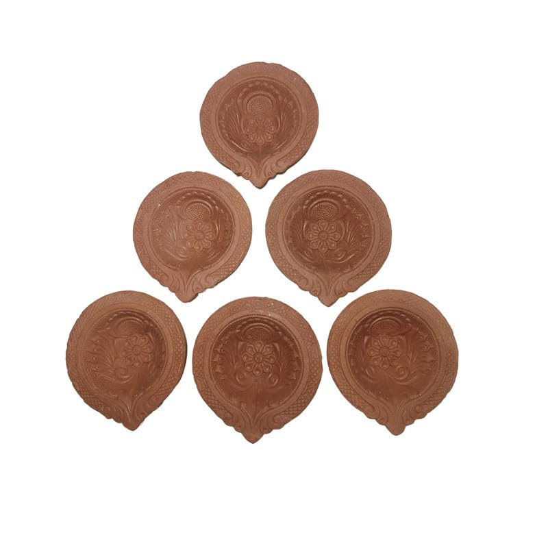 AR Natural Clay Diya | Earthen Clay Diya | Mitti Ka Diya | Diyas for Pooja Style no. 53 (Set of 18 Piece)