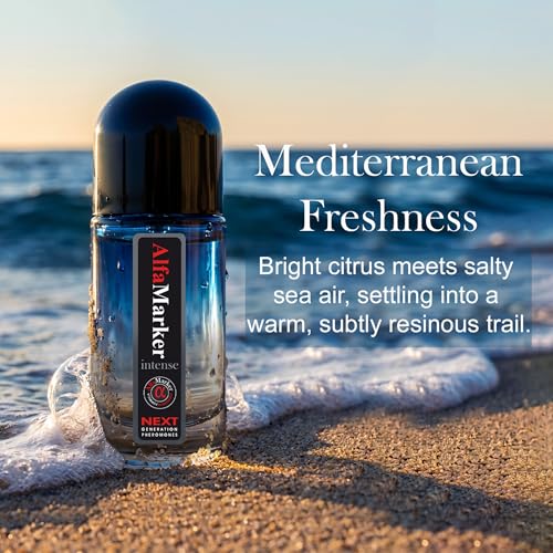 Image of Pheromone Cologne for Men Spray Intense. Pheromones Infused Perfume for Men. Long Lasting Formula. Premium Scent Travel Size 0.66 Fl Oz (20ml)