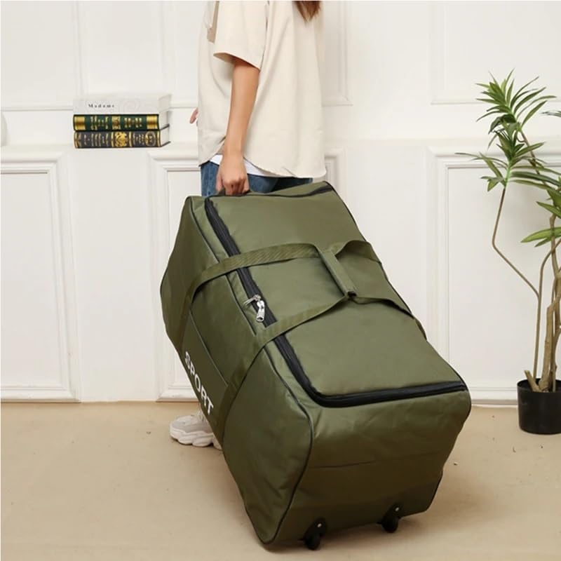 600D Camouflage Luggage Moving Big Bag Thick Waterproof Oxford Cloth Moving Artifact Large Storage Men's Travel Bags Duffle Bag(Black)2