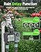 Sprinkler Timer 2 Zone & Digital Water Timer for Garden Hose, Yard, Lawn, Pool – Programmable Irrigation Controller with Rain Delay, IP66 Waterproof Auto & Manual Irrigation System
