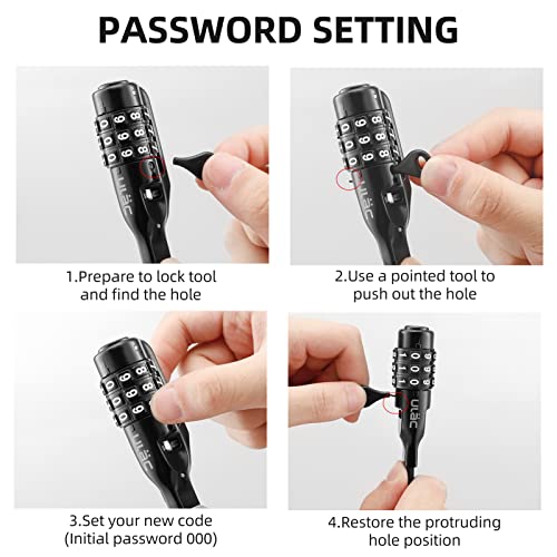 Zip-Tie Bike Lock Combination Small Cable Lock Lightweight Handy Combo Lock Security Kayak Refrigerator Cabinet Helmet Locks Password Unlock #TOP4