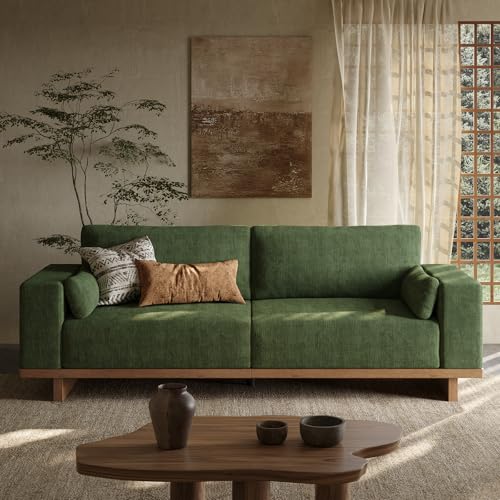 Image of ONBRILL 89 inch Loveseat Sofa for Living Room, Comfy Chenille Fabric Couch