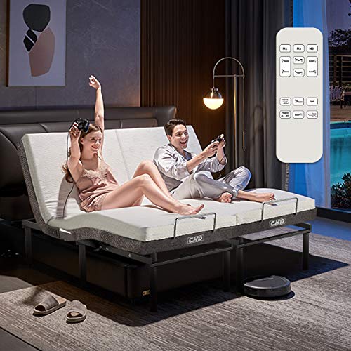 Adjustable Bed Base,Wireless Remote,Massage,USB Charge Ports,Dual Motor,Electric Adjustable Bed Frame Bases with Memory Settings Head Foot Incline (Twin XL) Adjustable Bed Base,Wireless Remote,Massage,USB Charge Ports,Dual Motor,Electric Adjustable Bed Frame Bases with Memory Settings Head Foot Incline (Twin XL)