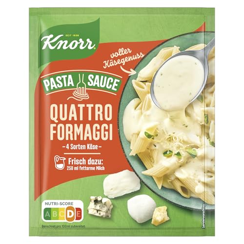 Knorr Pasta Sauce Quattro Formaggi leckere Nudelsauce mit 4 Sorten Käse 250 ml