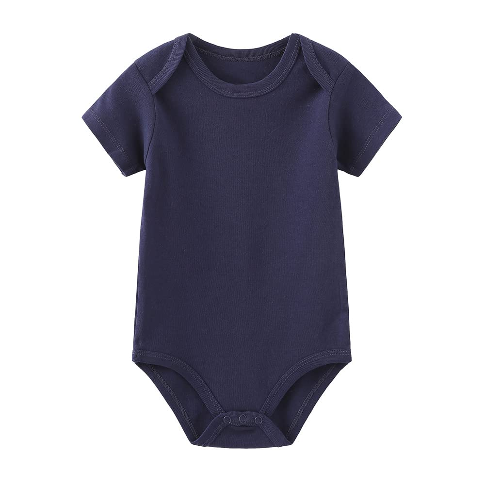 Chamie Baby Bodysuit Cotton Short Sleeve Vests for Newborn 5-Pack One-Piece Suit for Boy and Girl 0-12 Months… — view 3