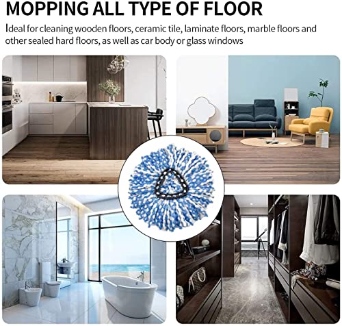 image for Sonroi 4 Pack Rinse Clean Spin Mop Replacement Head for 2 Tank System 