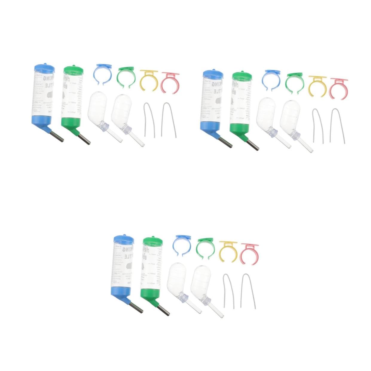 POPETPOP 12pièces Bouteille Eau pour Petits Animaux Distributeur Pratique pour Hamster Cochon Et Autres Rongeurs Installation Facile Évite Les Fuites Et Design Compact pour Cage