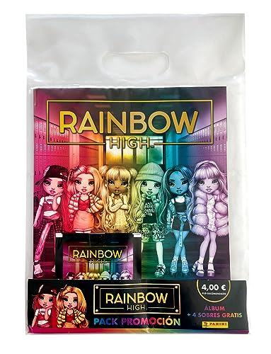 Rainbow High Starter Pack Panini album et 4 enveloppes de stickers