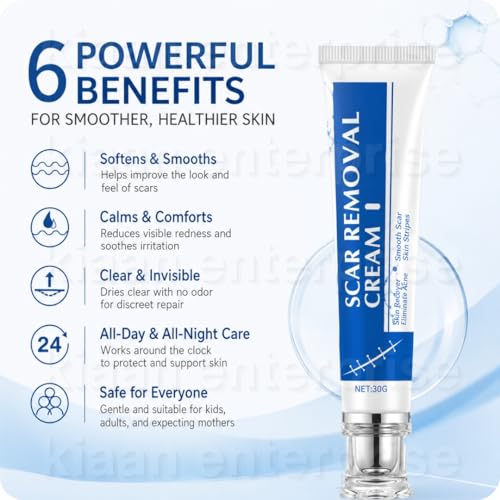 Image of Scar Removal Cream for Face & Body - Soothing Silicone Gel for Scars, Burn Marks & Best Acne Spot Treatment (1)