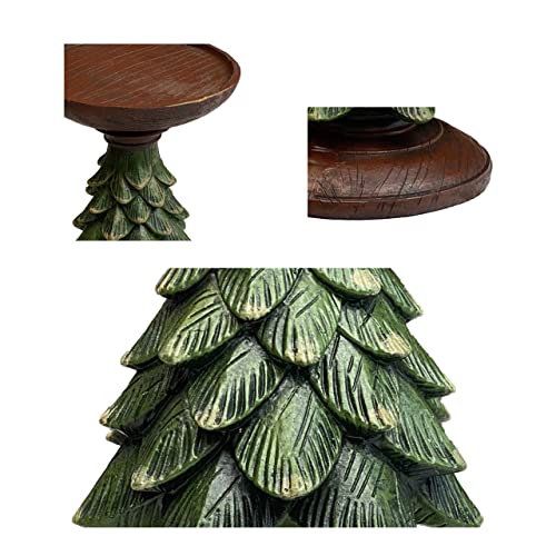 W.gt. Traditional Christmas Tree Candle Holder, Set Of 3, Holiday Centerpiece Display, Tree Table Decor #TOP6