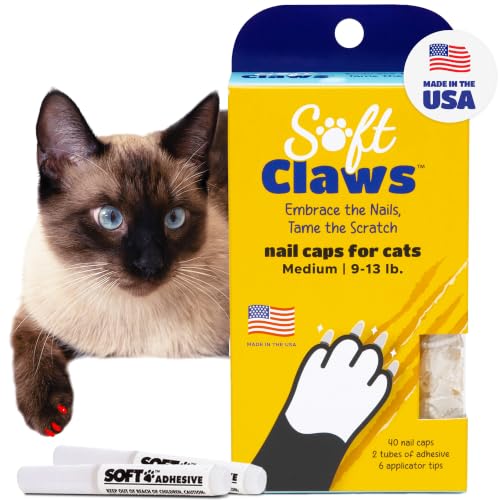 Image of Soft Claws for Cats - CLS (Cleat Lock System), Size Medium, Color Clear