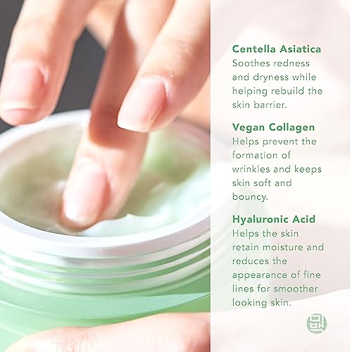 Meebak Cica Gel Face Moisturizer | Lightweight Hydrating with Hyaluronic Acid & Vegan Collagen | Soothing Non-Greasy Gel for Oily & Combination Skin | 1.69 fl oz - Image 6
