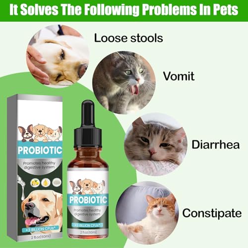 Natürliche Antibiotika für Katze,60ml Verstopfung Reltf Für Katzen,Katzen-Antibiotika-Cat,Probiotika Katze Hund,Natürliches Abführmittel,Förderung der Verdauung