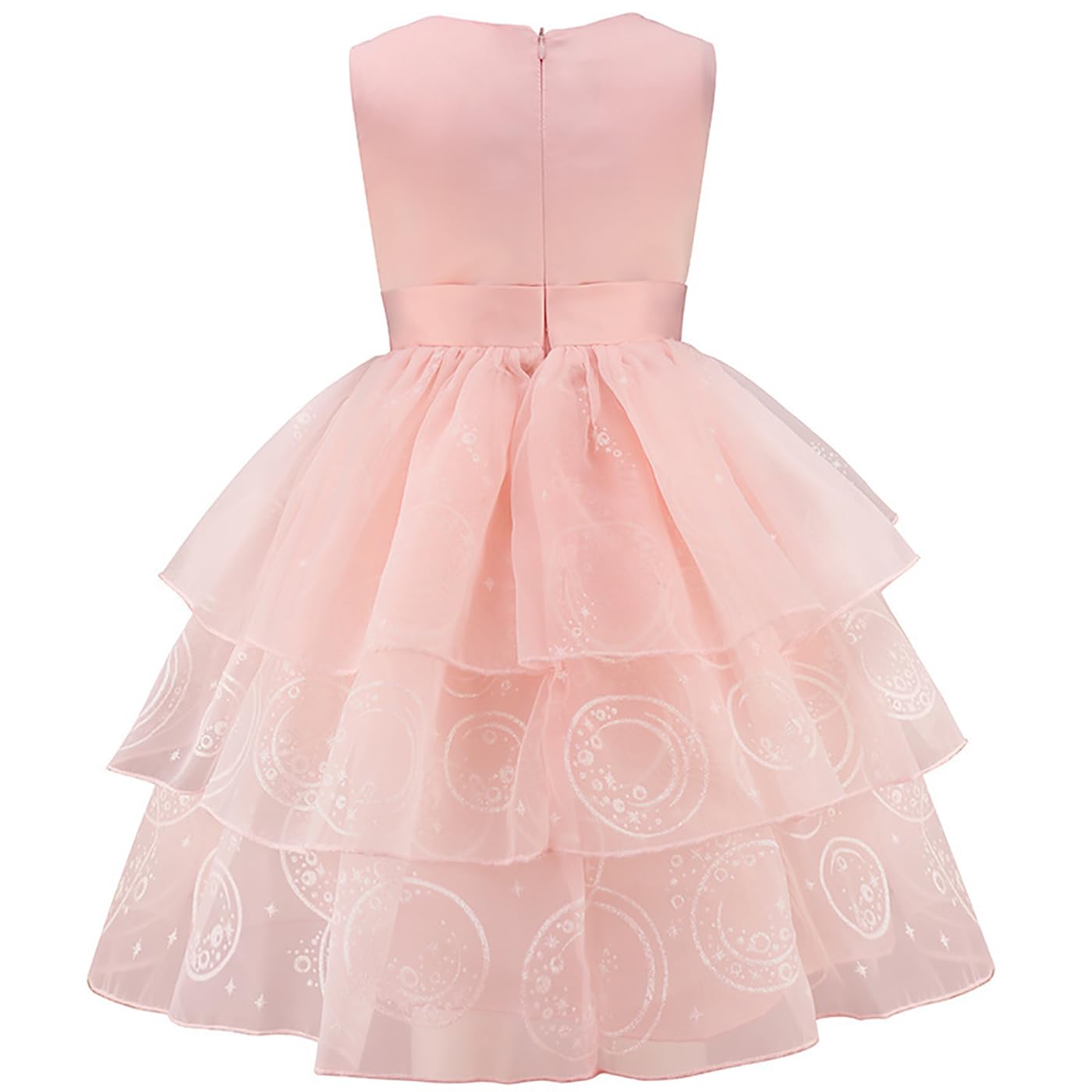 Bambina Glinda Cosplay Costume con Accessori Abito da Principessa Wicked Strega Glinda Costume Abito da Sera Rosa Natale Halloween Carnevale Party Stage Performance Cosplay Ragazza 110-160