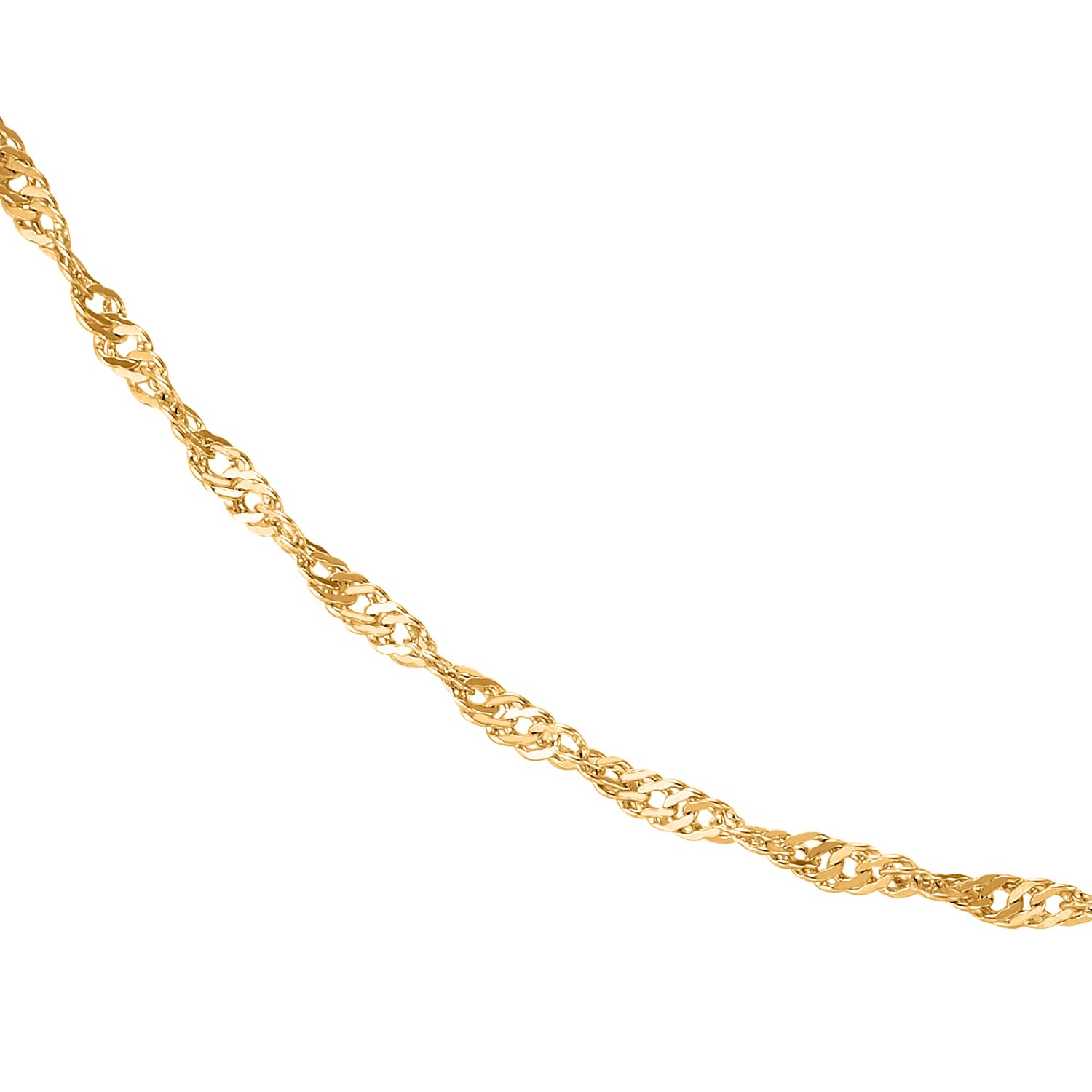 day.berlin cavigliera Twist da donna placcata oro 18k, cordoncino ritorto di base, 22+5cm regolabile, acciaio inox 316L, senza nichel e resistente all'acqua