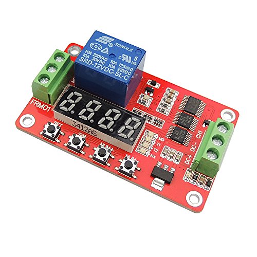 uniquegoods Multifunction 12V Self-lock Relay Cycle Timer Module PLC Delay Time Switch