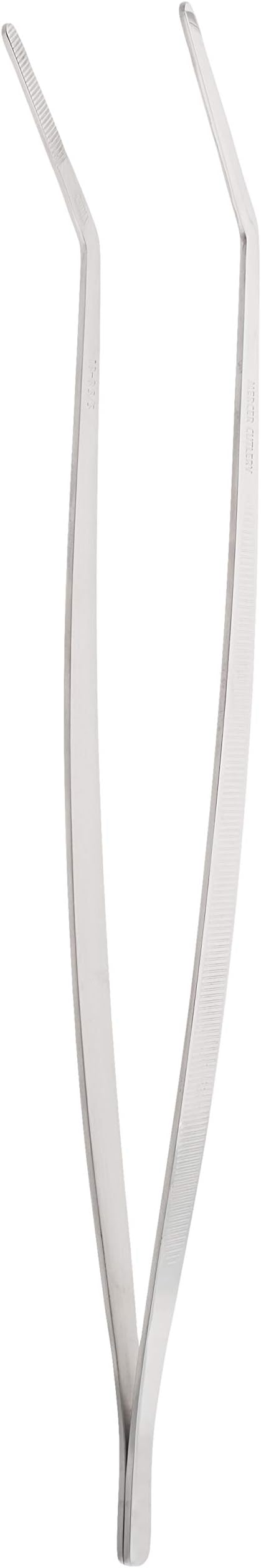 Mercer Culinary Offset Precision Tongs, 11-3/4-Inch, Silver, M35133